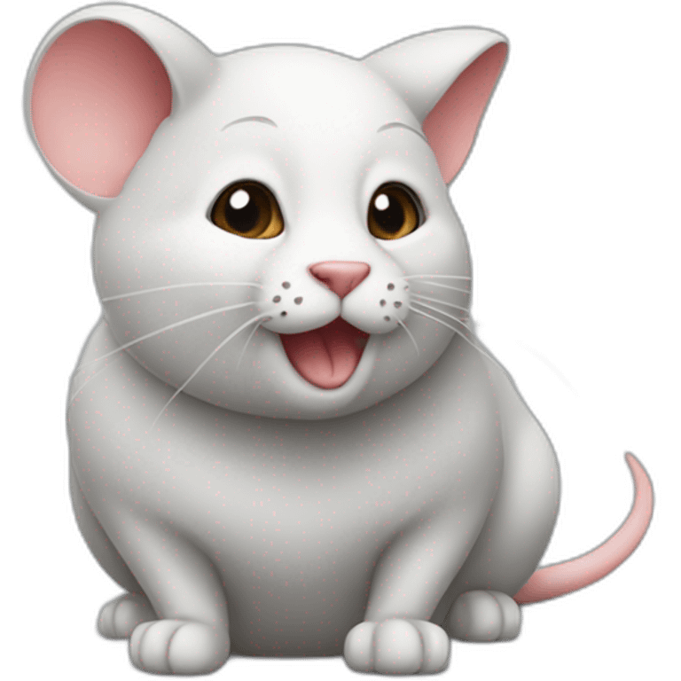 chat qui aime une souris emoji