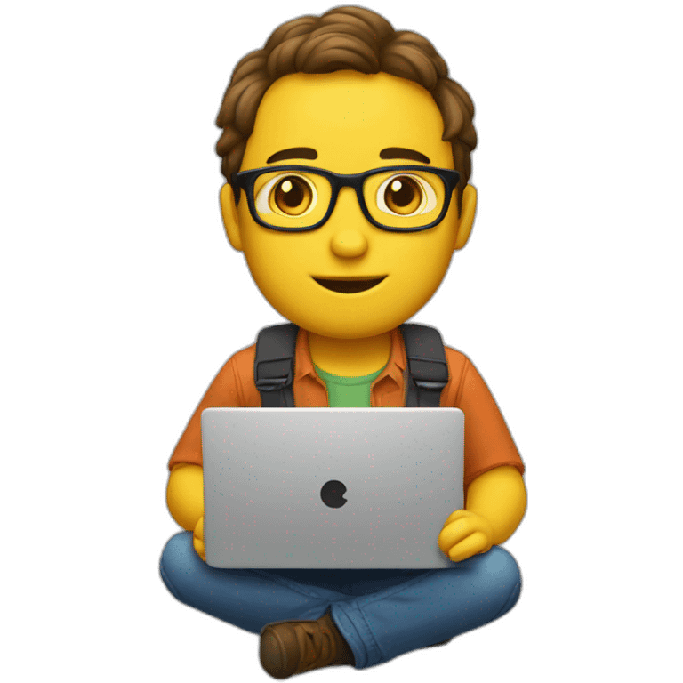 nerd-coding-on-a-laptop emoji