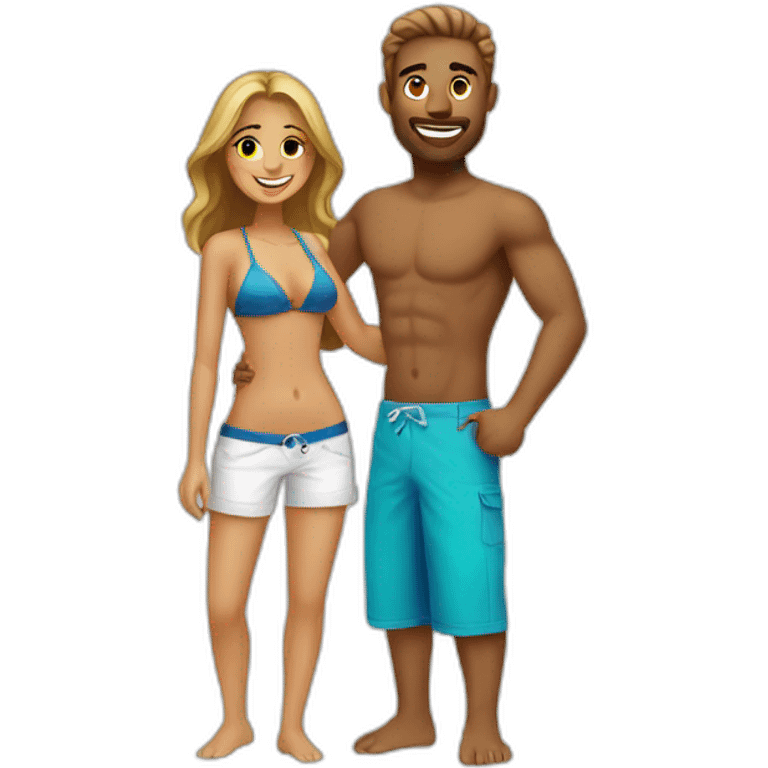 beach vacation couple white emoji