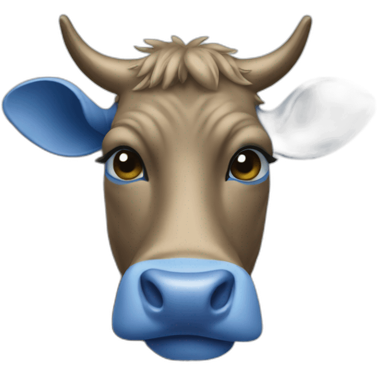 blue cow emoji