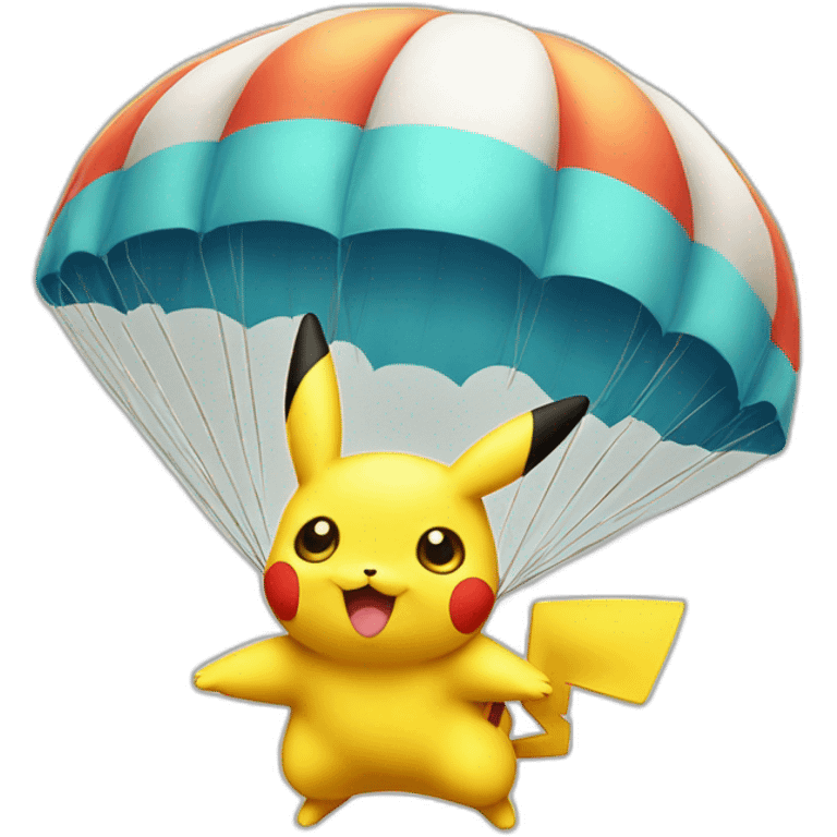 pikatchu avec un parachute emoji