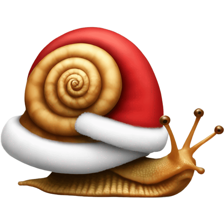 snail with santa hat emoji