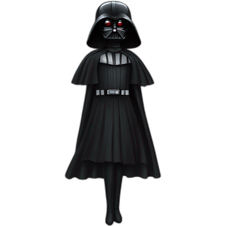 Gato negro vestido de Darth vader emoji