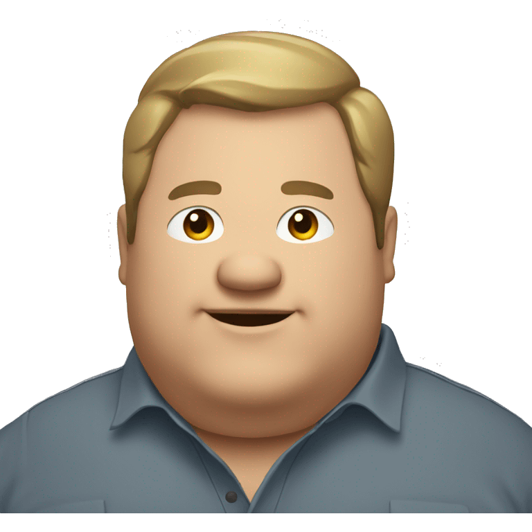 Fat man with overshirt profile picture, happy emoji