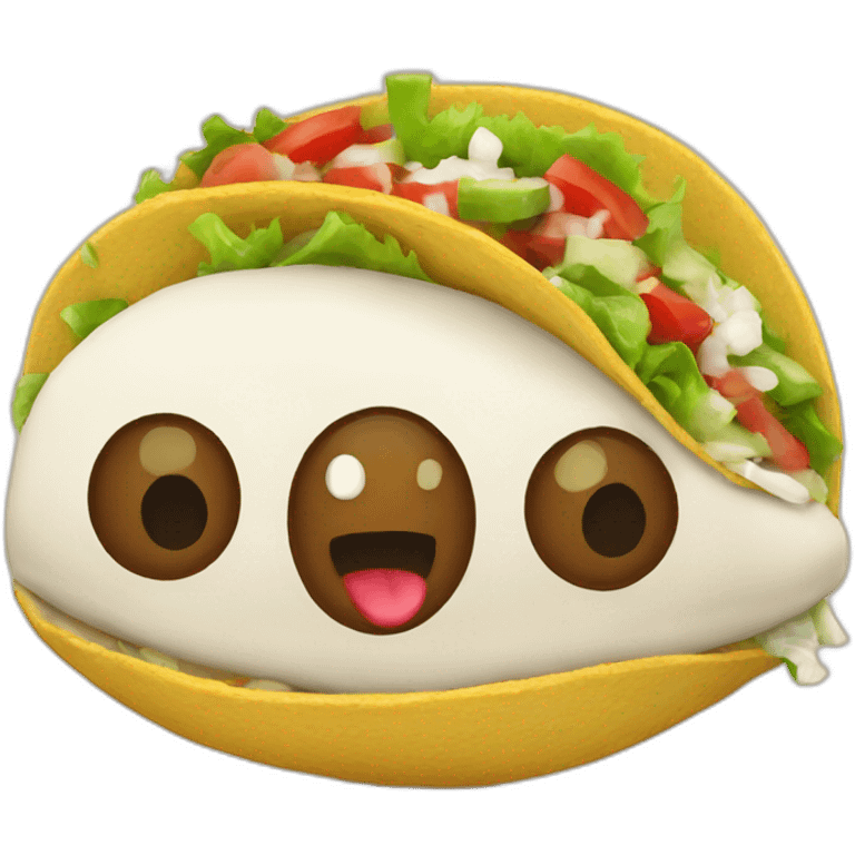 Taco with food emoji