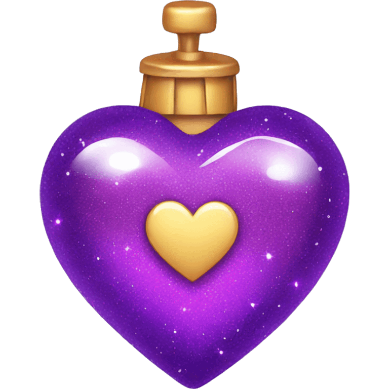 Sparkly Purple glass heart emoji