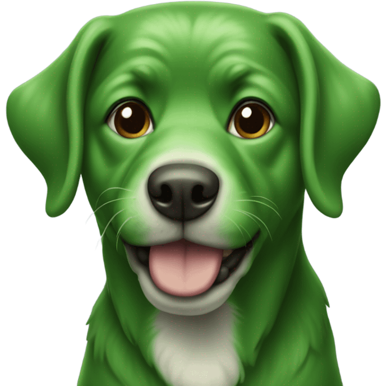 Dog that is green emoji