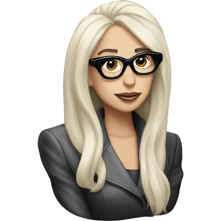 Lady gaga with glasses  emoji