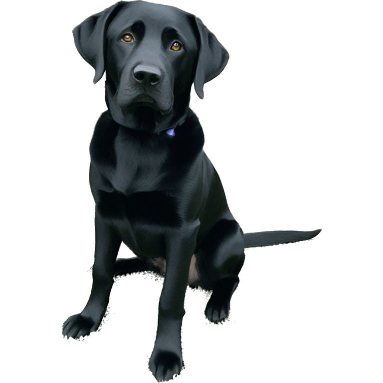 3 year old black lab sitting emoji