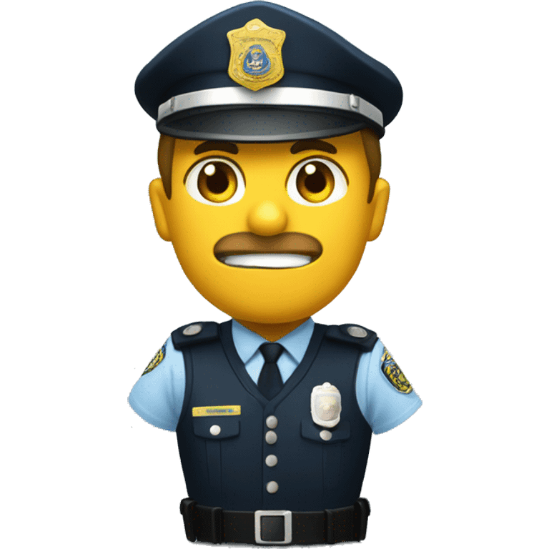 Policial apontando pra frente emoji