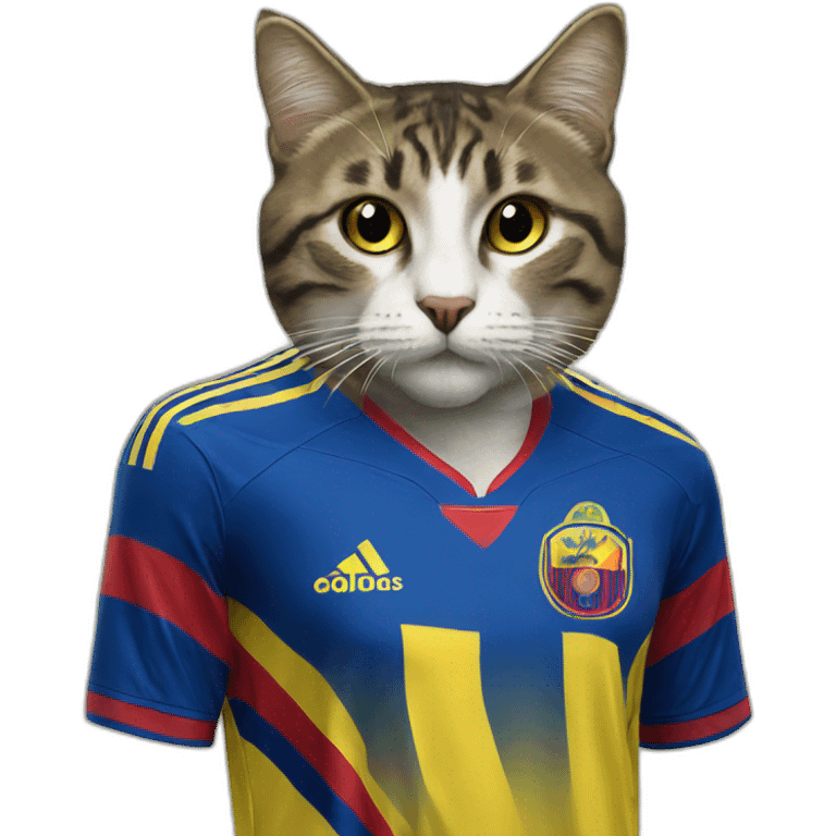 Colombian jersey on cat emoji