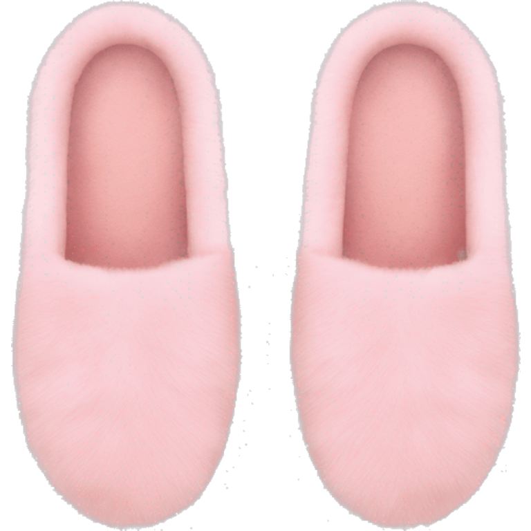 Pastel pink fur slippers emoji