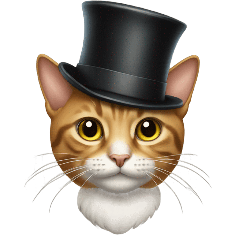 Cat with top hat emoji