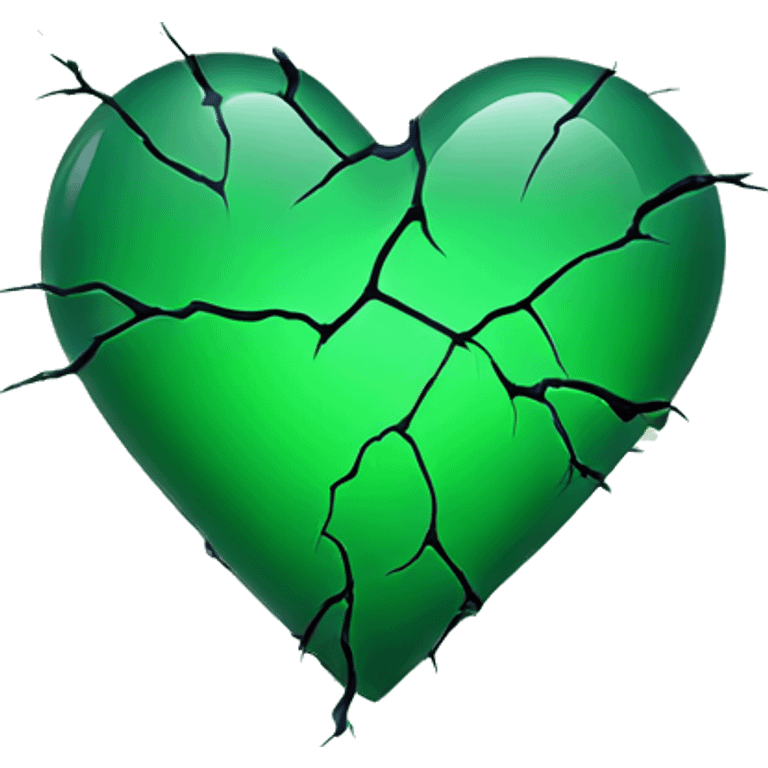 Cracked Green Heart emoji