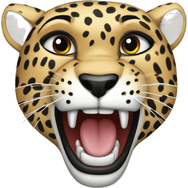 Leopard growling emoji