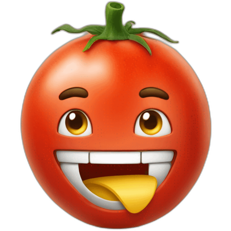 Chat sur tomate emoji