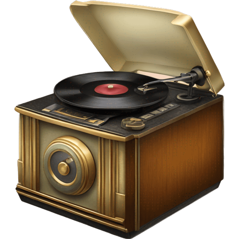 art deco record player emoji