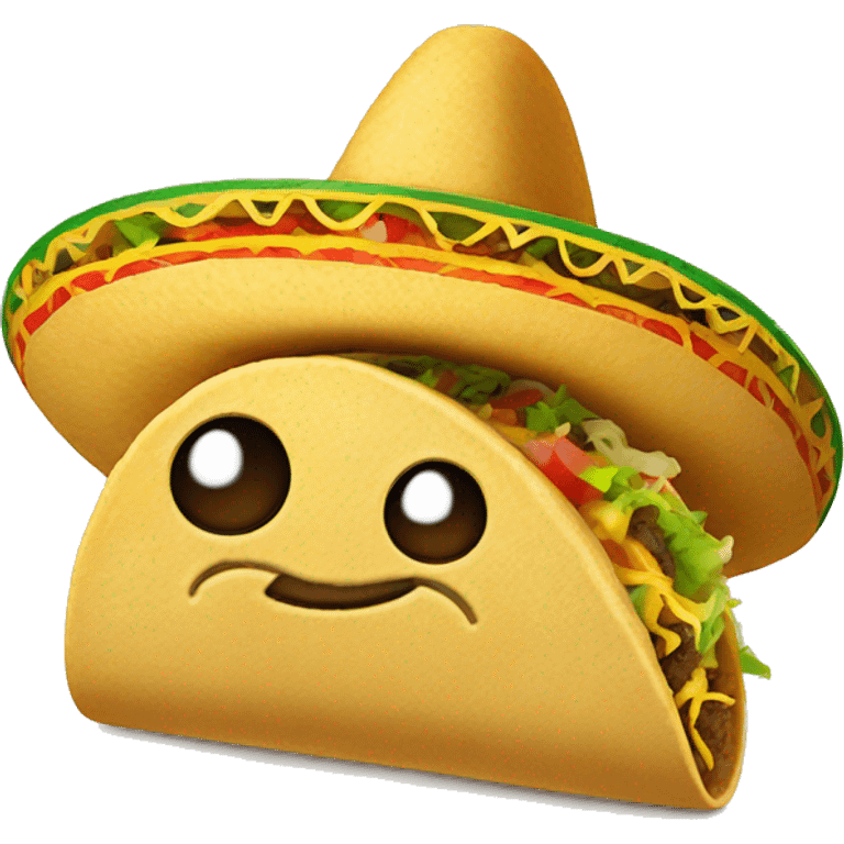 Taco wearing a hat  emoji