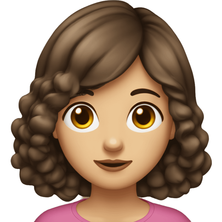 fille brune cheveux au carré bouche naturel emoji