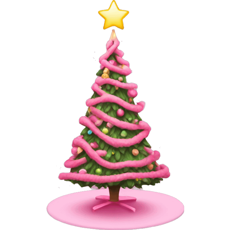 pink christmas tree emoji