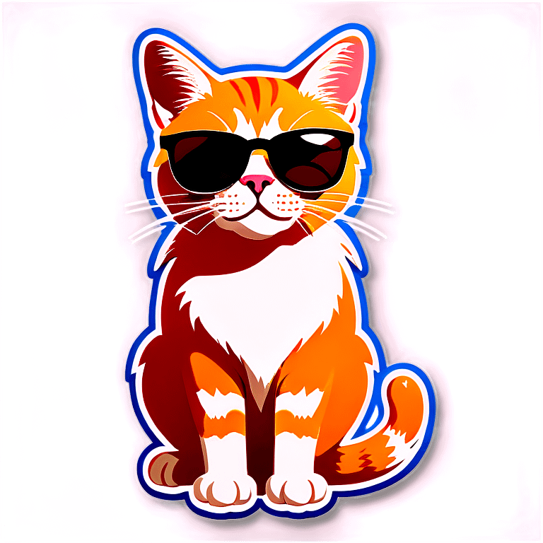 Cat with sunglasses emoji