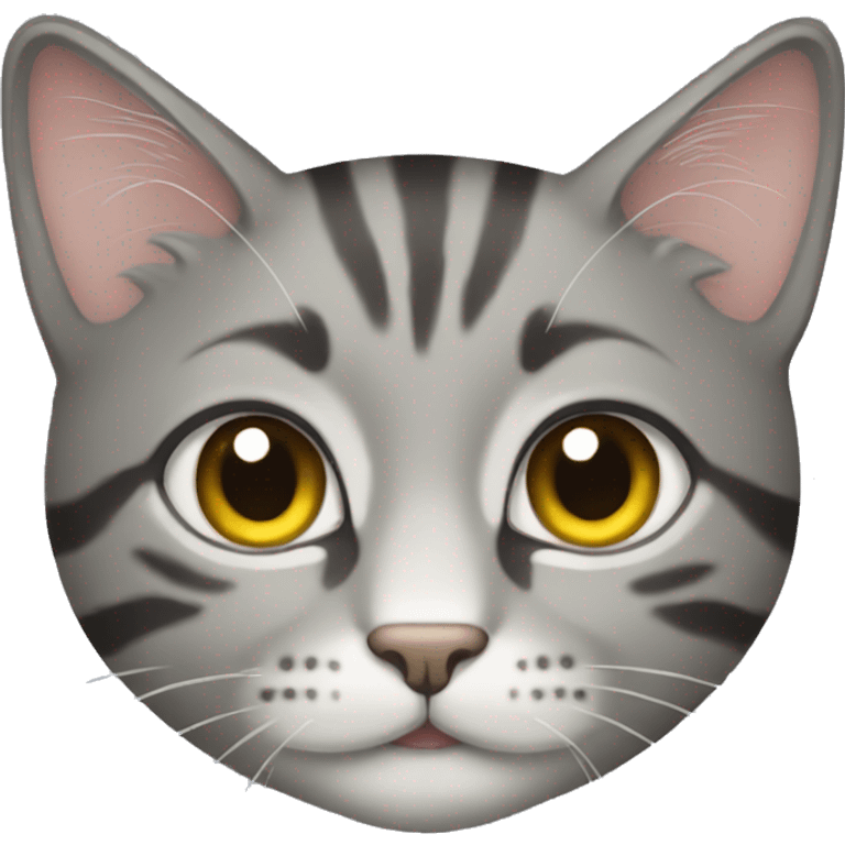 Grey tabby cat emoji