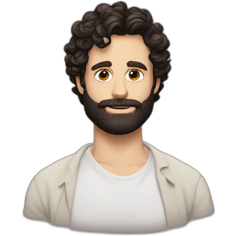 Penn Badgley con barba emoji