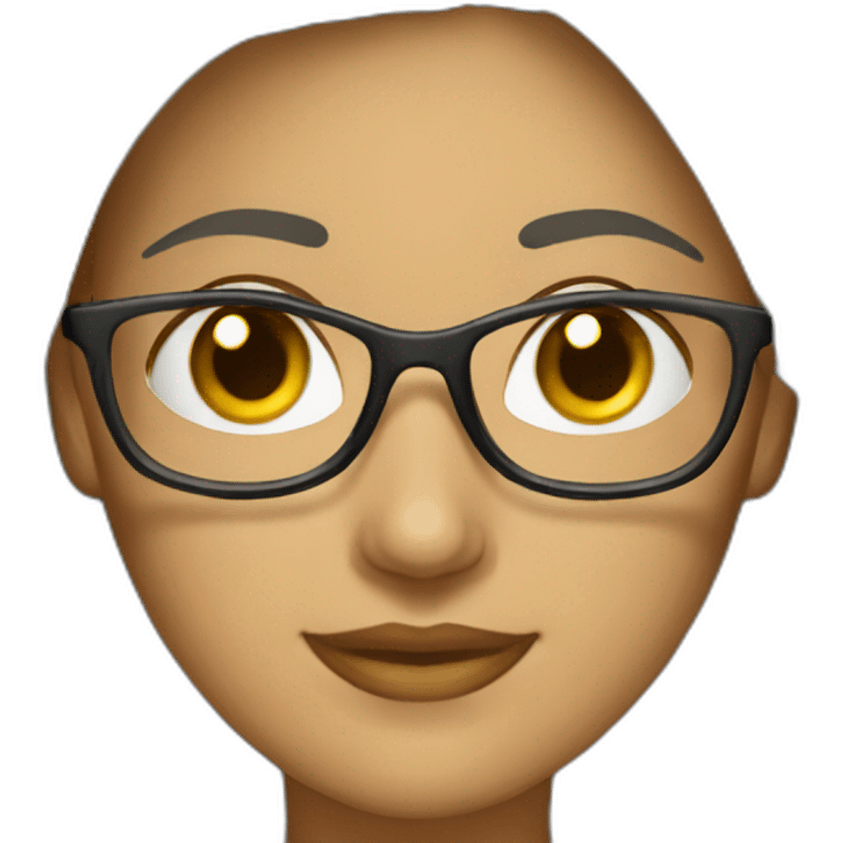 mulher empresária de óculos emoji