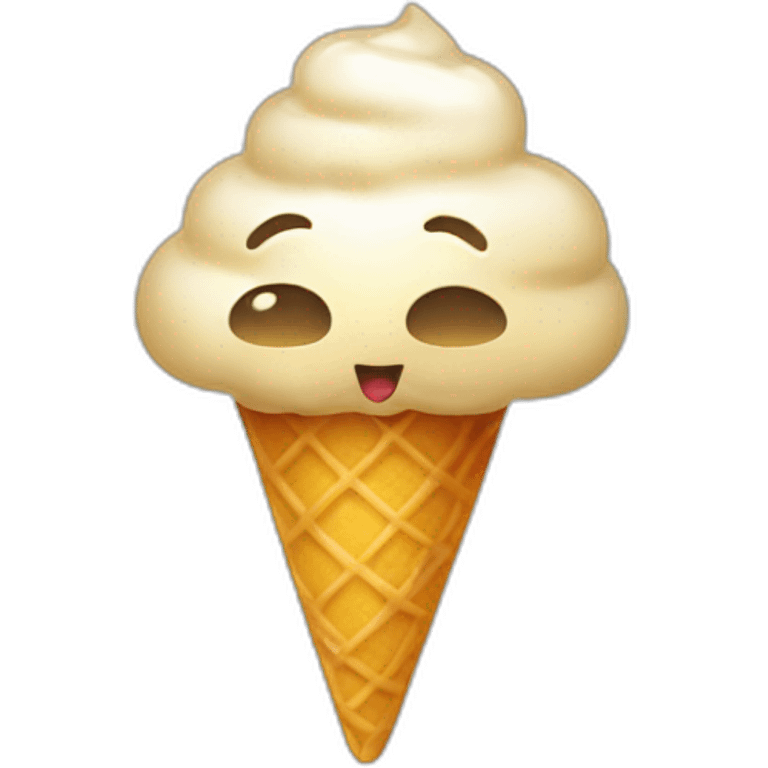 Chat qui mange une glace emoji