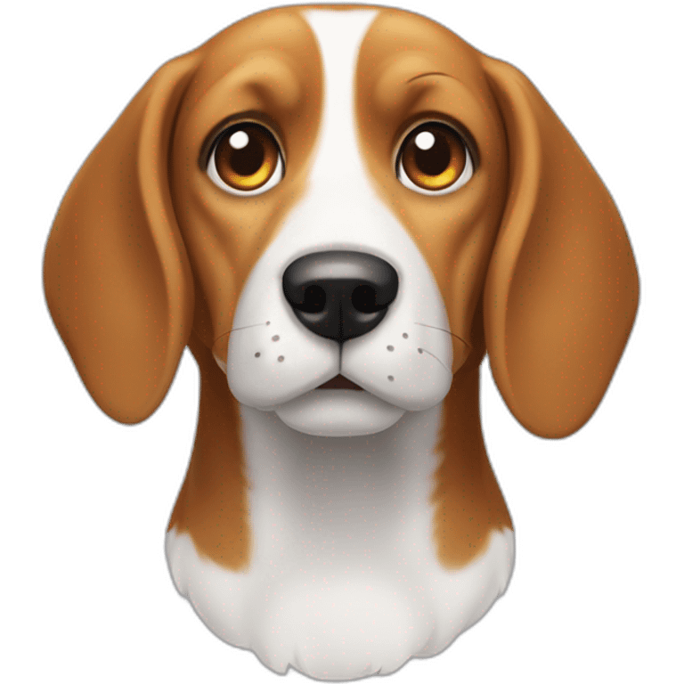 beagle de face gueule grande ouverte emoji