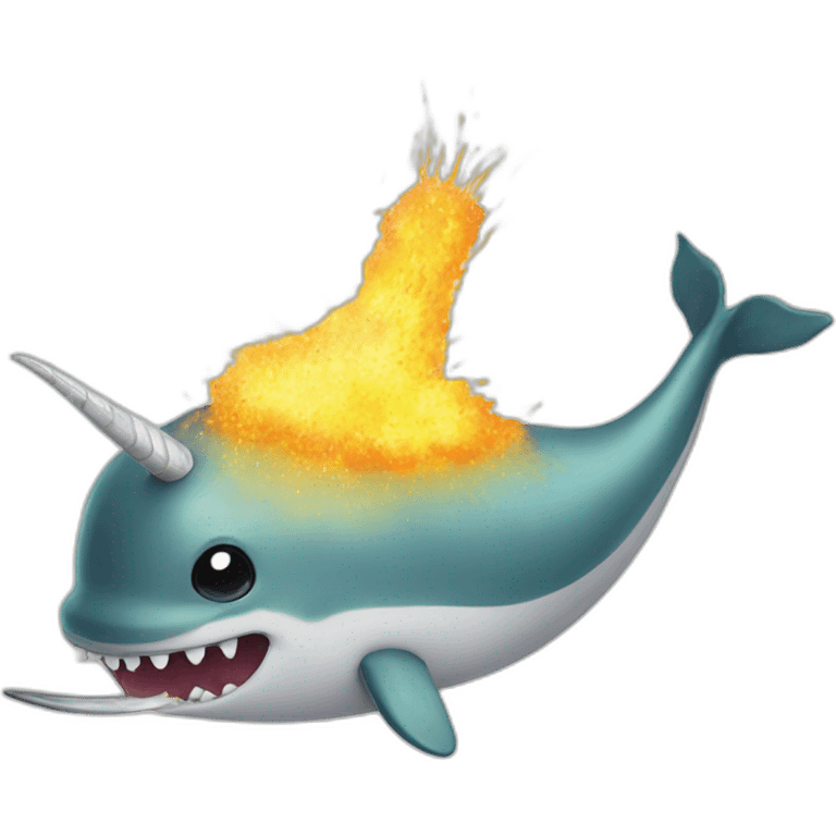 exploding head narwhal emoji