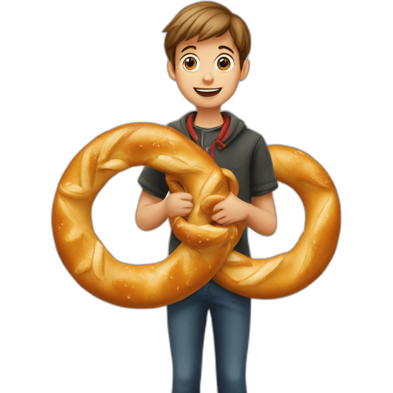 alsace boy with a bretzel emoji