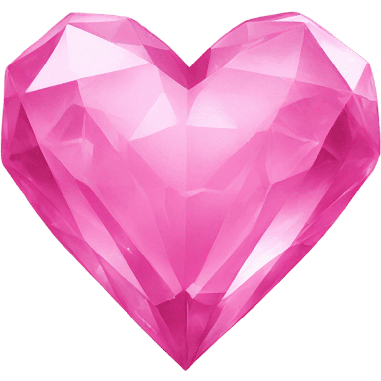 Pink crystal heart emoji