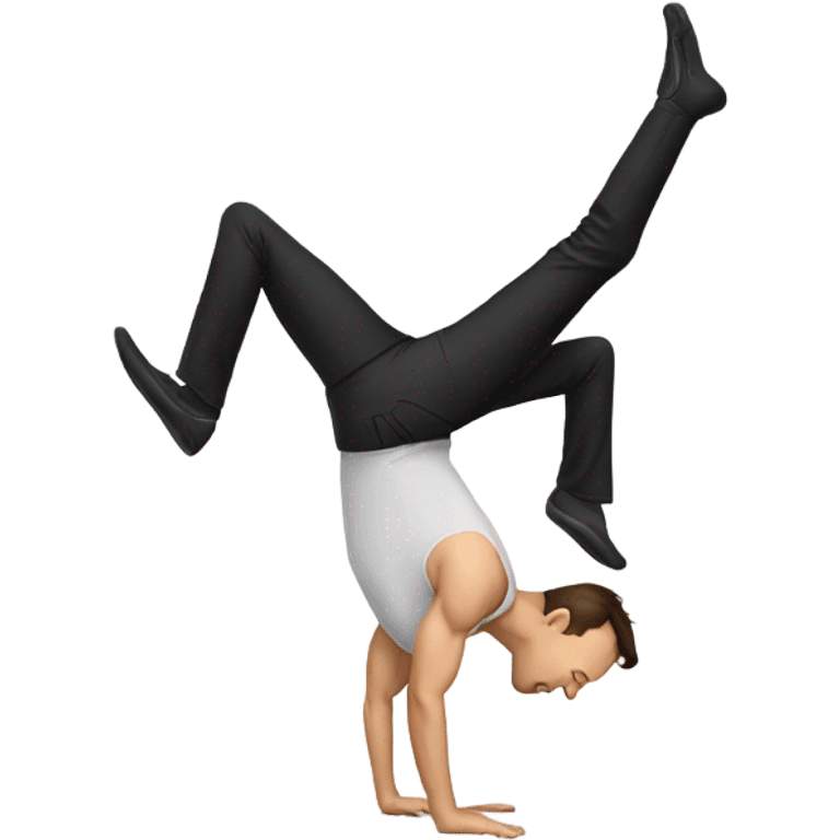 elon musk doing a handstand emoji