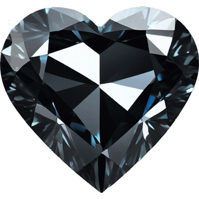 Heart shaped 56-carat black diamond emoji