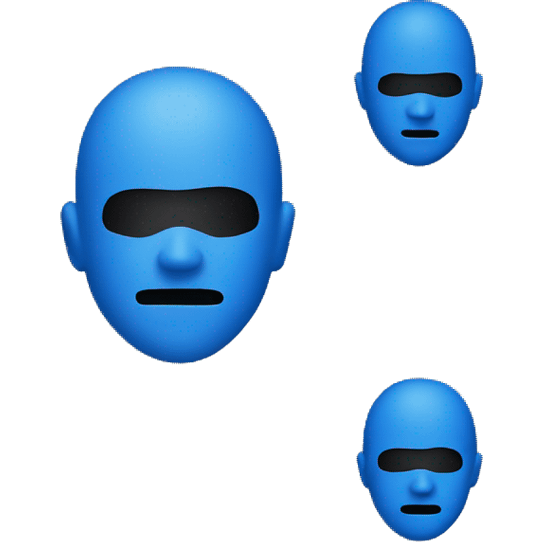 blue person in ski mask emoji