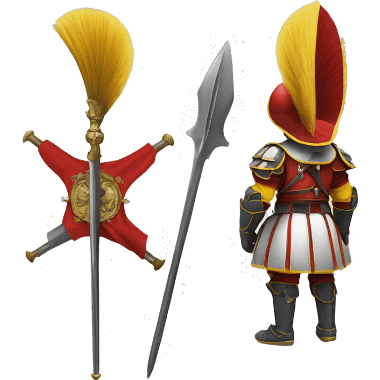 Pontifical Swiss Guard with halberd emoji