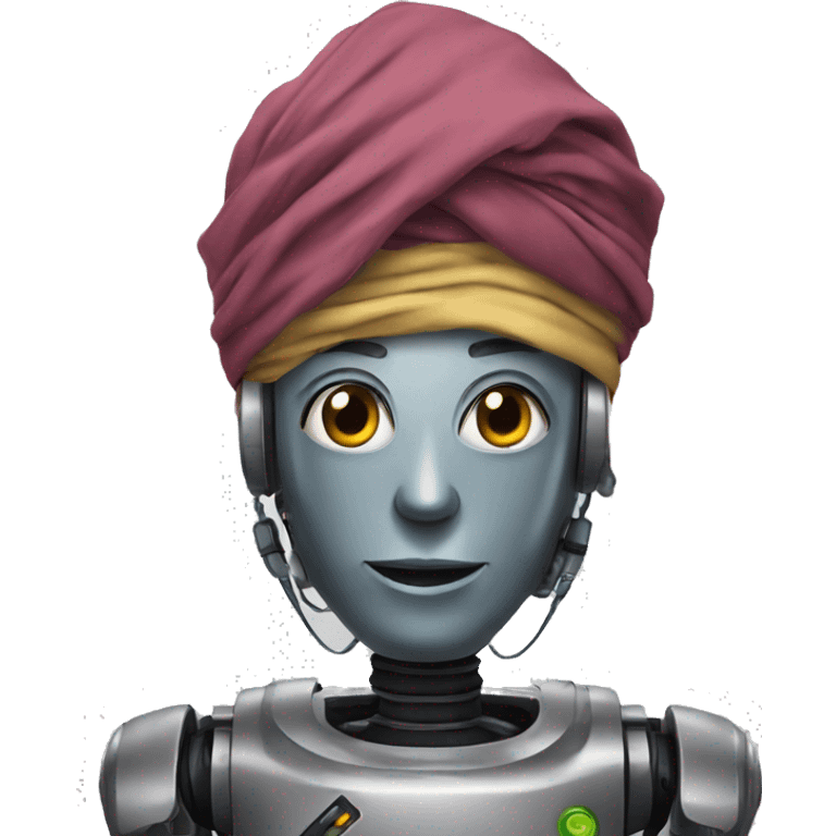 robot with syeykh turban emoji