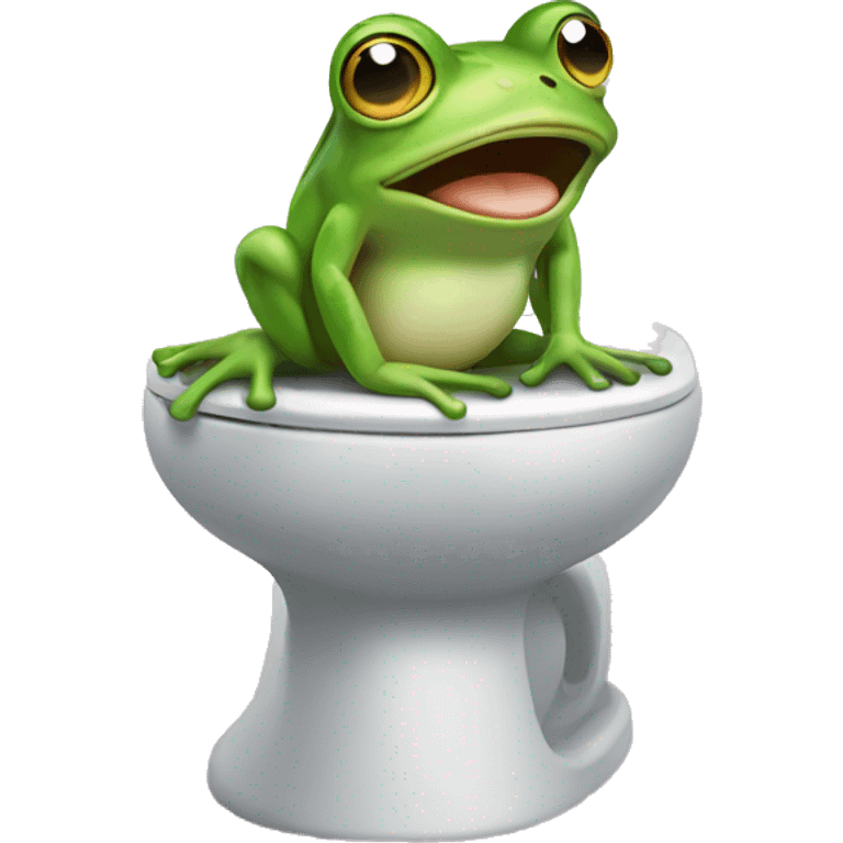 frog in a toilet emoji