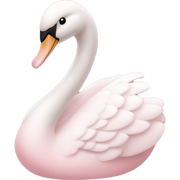 pastel pink swan emoji