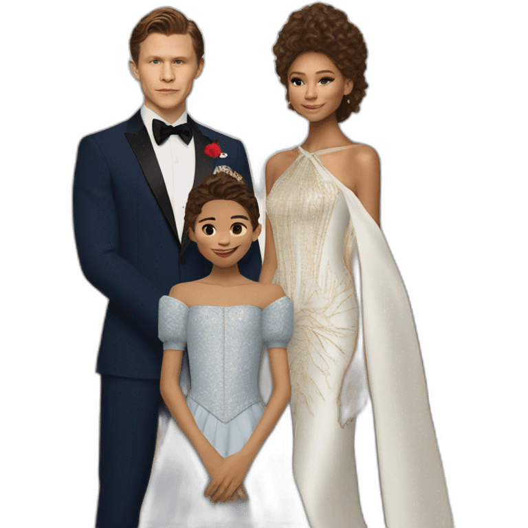 Zendaya with tom holland as a royal family emoji