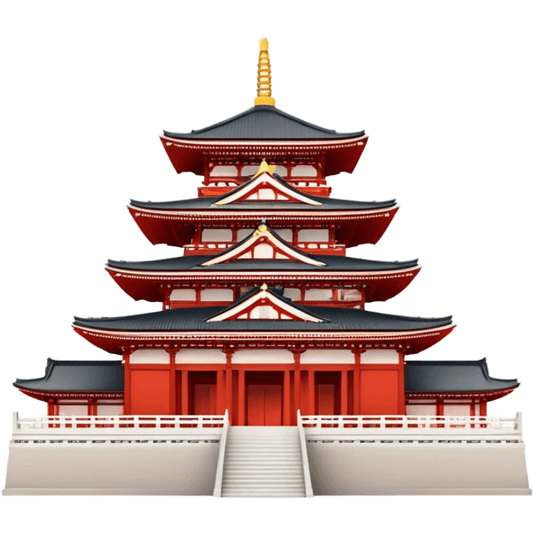 Cinematic Realistic Senso-ji Temple Landmark Emoji, depicted with the historic Tokyo temple rendered with intricate architectural detail and dynamic, cultural lighting. emoji