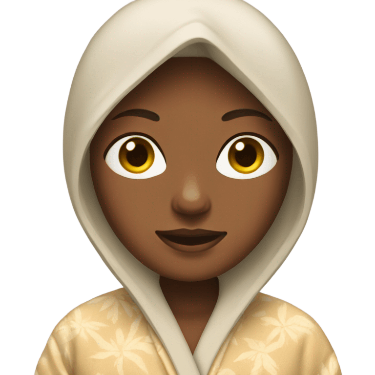 Woman with dressing gown emoji