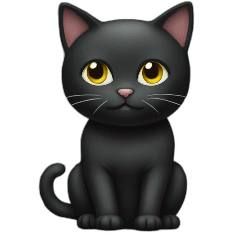 black cat with money emoji