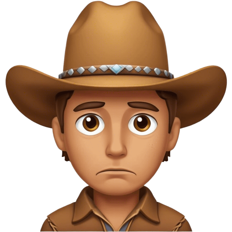 Sad cowboy  emoji