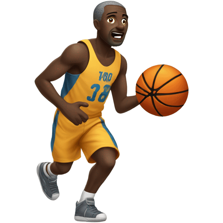 African man playing basketball emoji