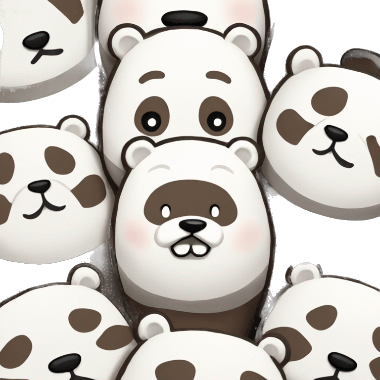 We bare bears stacking up  emoji