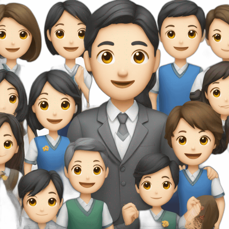 School Reunion in taiwan with teacher emoji