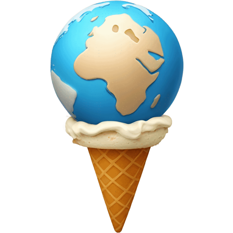 globe on icecream cone emoji