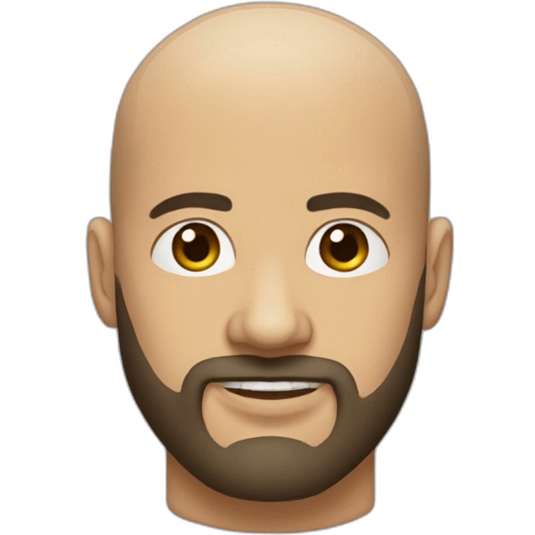 shaved head dope beard guy face emoji